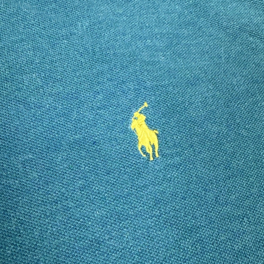 Polo Ralph Lauren Shirt Mens XL Blue Teal Yellow Pony Cotton Nautical Preppy‎ - Picture 3 of 7
